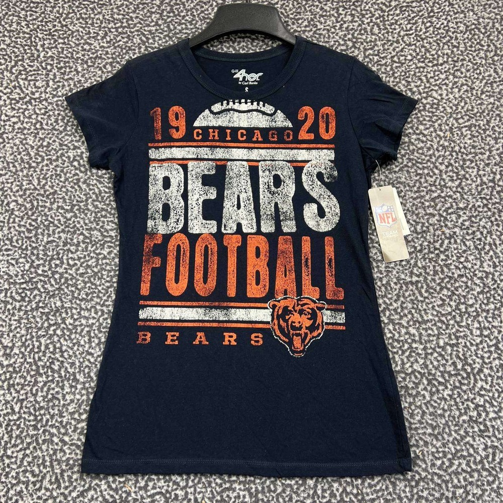 Chicago Bears Shirt Women Small Black G-III Short Sleeve Crew Neck New S